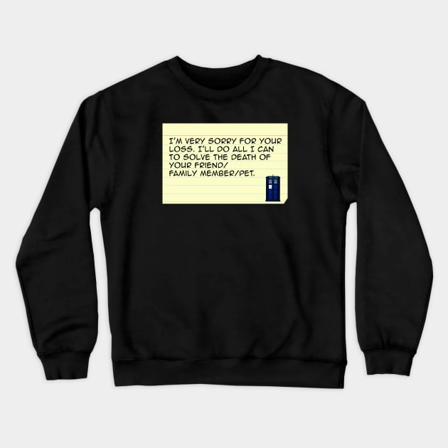 The Doctor's Cue Cards 2 Crewneck Sweatshirt by scoffin